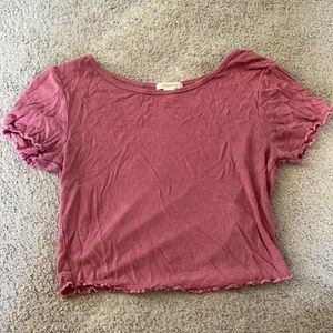 pink crop top